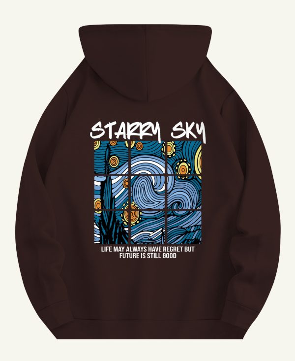 Starry Sky Drop shoulder men Hoodie
